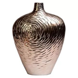 Prime Quality Silver Glass Vase with Handcrafted Metallic Finish Decorative Vase for Home Hotel and Wedding Living Room Decor - Product Image 5