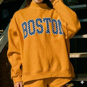 Wholesale Bulk Quantity Women's Streetwear Casual Long Sleeve Mockneck Knitted Printed Breathable Fleece 100% Cotton Winter - Product Image 1