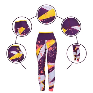 Blaze Fight Wear Leggings de Yoga de cintura alta ligeros sin costuras Secado rápido Transpirable Cintura elástica Patrón sólido al por mayor - Product Image 1