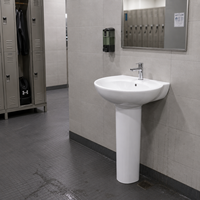 Robinet de lavabo moderne en laiton Dragon Set, triple poignée, à poser sur comptoir, avec cartouche céramique, finition blanche, sans contact