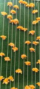 Orange Pearl Flower Garland Hanging Floral Decoration for Wedding Mehndi Haldi Baby Shower Stage Backdrop - Product Image 3