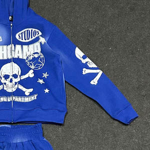 Conjunto Deportivo Personalizado con Logotipo Bordado para Hombre, Chaqueta con Capucha y Pantalones, Sudadera Holgada, Traje Deportivo Informal - Product Image 3