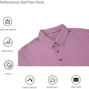 Polos de golf respirants pour hommes, logo personnalisé imprimé, polos de golf élégants pour hommes - Product Image 6