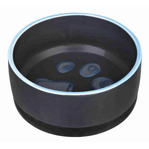 <b>Ceramic</b> <b>Pet</b> <b>Bowl</b> & Feeder with Rubber Base 0.4L Capacity 12 cm Diameter - Product Image 1