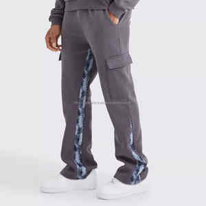 Meilleur survêtement de jogging vintage en coton du Pakistan pour hommes, pantalon à capuche évasé imprimé bouffant, délavé au soleil et à l'acide - Product Image 5