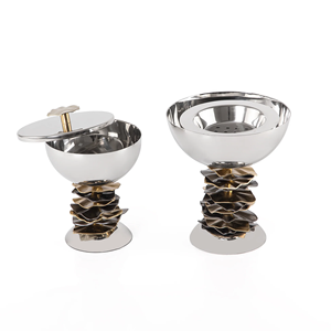 Quemador de incienso portátil de acero inoxidable con tapa ventilada para una combustión segura de incienso Oud, ideal para viajes, hogar y sala de oración. - Product Image 1