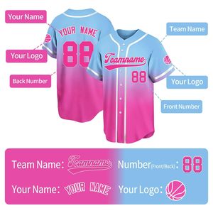 Camiseta de Béisbol Personalizada al por Mayor de Alta Calidad y Bajo Precio, Cosida para Equipos, Impresa con el Nombre de Todos los Jugadores, 100% Poliéster Antibacteriano - Product Image 3
