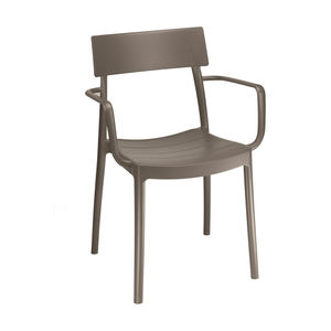 Silla de comedor de estilo moderno de fabricación italiana, silla de jardín clásica para patio exterior, muebles de sala de estar compuestos de polipropileno de resina - Product Image 1