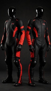 Men's Full <b>Body</b> Leather Motorcycle Racing <b>Suit</b> <b>One</b> Piece Jumpsuit Blue White Black - Product Image 5