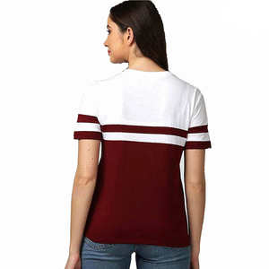 Camiseta Corta de Moda para Mujer al por Mayor, 100% Algodón, OEM, Ropa Casual Urbana de Verano, Logotipo Personalizado, Compradores Globales al por Mayor - Product Image 3
