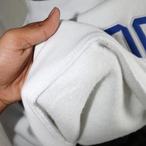 WHITE Mock <b>Neck</b> Sweatshirt BLUE Applique Embroidery wide <b>neck</b> Sweatshirt URBAN PRODUCTIONS - Product Image 5
