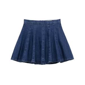 Mini-jupe en jean taille haute pour femme avec boutons, style OEM, haute qualité, vente en gros, personnalisable, 100 % cuir de vachette - Product Image 6