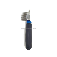 Brosse de toilettage pour animaux de compagnie en métal, outils de nettoyage pour chiens/chats/petits animaux, modèle Kaico, en stock, MOQ 200 pièces, BLEU-NOIR