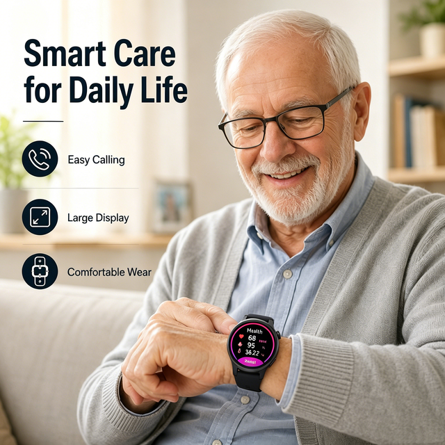 L28 Dual CPU 4G LTE Elderly SmartWatch RTOS 1GB RAM SPO2 Temperature Two Way Call GPS Multi-Function Elderly Watch