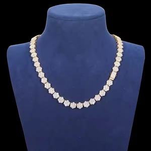 Cadena Cubana Personalizada de Oro Blanco de 18K con Diamantes, Joyería Hip Hop, Diamantes Moissanita, Rodio, para Regalo de Boda para Hombre - Product Image 4