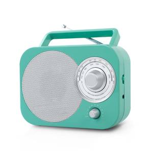 ODM Radio analogique portable à 2 bandes avec haut-parleur intégré et poignée de transport FM AM Compact AC/DC Aux Powered Durable Plastic - Product Image 1