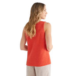 Débardeur en tricot pour femme, col en V, sans manches, coupe ample, respirant, 100 % coton, style décontracté d'été, pull tendance - Product Image 4