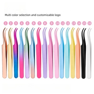 Royal Tweezers Customized Logo High Quality Precision Anti-Static <b>Pointed</b> Stainless Steel Eyelash Tweezers Wholesale <b>Light</b> - Product Image 4