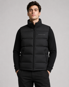 Chaleco Acolchado con Cuello Alto Color Borgoña para Hombre, Marca Vibe Craft, Cierre de Cremallera, Resistente al Viento, Estilo Casual para Otoño - Product Image 2