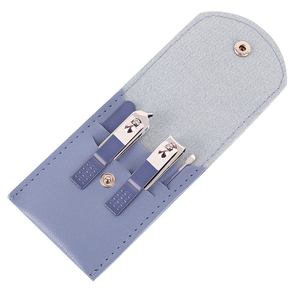 Custom Logo Multicolor Nail Clipper Set Portable Finger Toe Nail Cutter Trimmer <b>Kit</b> with Pastel Leather Pouch Bulk Wholesaler - Product Image 6