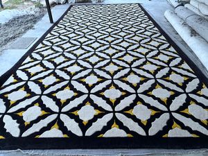 Alfombra de Lana Hecha a Mano con Diseño Floral Rojo, Alfombra de Primera Calidad para Decoración del Hogar y Sala de Estar - Product Image 5