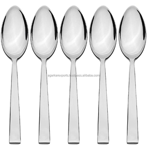 Juego de 12 Cucharas de Acero Inoxidable Directo de Fábrica para Restaurante Chino, Duraderas, con Acabado Espejo, Diseño Moderno y Lujoso - Product Image 2