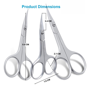 Ciseaux professionnels en acier inoxydable pour cuticules, éliminateur de peaux mortes, ciseaux à ongles à pointe incurvée, ciseaux de pédicure, ciseaux de manucure russe - Product Image 6