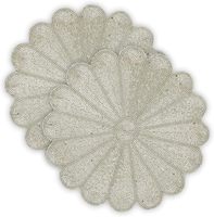 Assiette de présentation élégante et moderne en verre perlé, nouvelle arrivée, antidérapante, décorative et durable, pour mariages et banquets