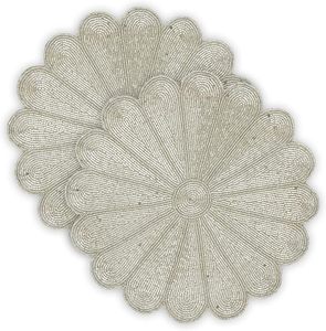 Elegant Modern Glass Beaded Charger <b>Plate</b> New Arrival Non-Slip Decorative Durable Table <b>Mat</b> for Wedding and Banquets - Product Image 3