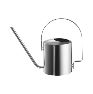 Arrosoir en acier inoxydable fait main, forme personnalisée, poignée métallique, pour jardin et maison - Product Image 1