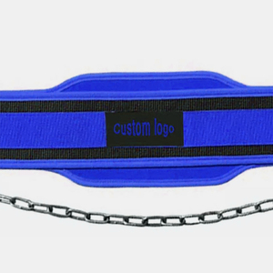 Custom Logo Neoprene Waist Support <b>Belt</b> with Chain Closure Adjustable for Weight Lifting Strength Training Unisex Dip Weighted - Product Image 2