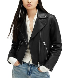 New Arrival Women High Quality Biker Genuine Cowhide Leather Hot Fashion Breathable <b>Jacket</b> - Product Image 4