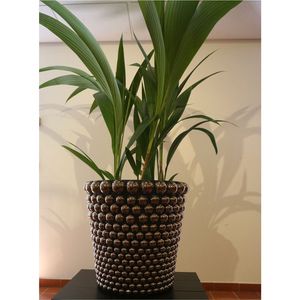 Handmade Modern Metal Ball Flower <b>Vase</b> Luxury Decorative Tabletop Iron <b>Vase</b> for Home Wedding Decor Artisan Polished Flower Pot - Product Image 6