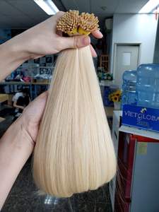 Extensions de cheveux lisses naturels blonds I-Tip de haute qualité, vente en gros de cheveux humains bruts vietnamiens à prix d'usine - Product Image 2