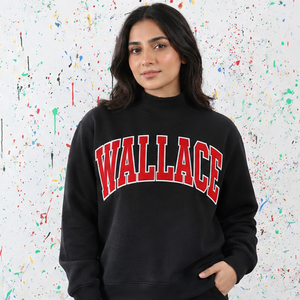 Pull col montant gris personnalisé pour femme Wallace, broderie lettres grecques universitaires, style universitaire, pour sororités et fraternités - Product Image 4