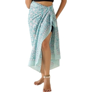 Women Resort Wear Sheer Chiffon <b>Sarong</b> <b>Wrap</b> Bikini Beach Cover Up - Product Image 1