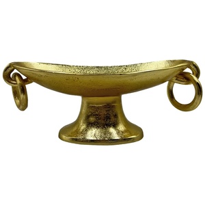 Vintage Metal Centerpiece Bowl for Luxury Events & <b>Wedding</b> Decoration Elegant Gold Finish Handcrafted Metal Pedestal Fruits Bowl - Product Image 5