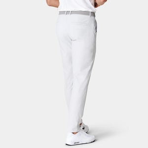Pantalones de Golf para Hombre, Color Gris Jaspeado, Corte Ajustado, Transpirables, Ligeros, con Cinturón, Frente Plano, Cintura Elástica, Deportivos, para Otoño - Product Image 2