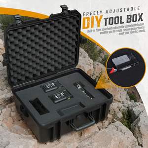 Caja de herramientas de seguridad de plástico resistente al agua, caja de almacenamiento para equipos de moldeo por inyección para equipos digitales y bolsas para cámaras - Product Image 4
