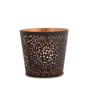 Elegante calidad superior negro oro Metal hierro perforado Red de corte flor diseño Mesa linterna clásica vela votiva hogar - Product Image 5