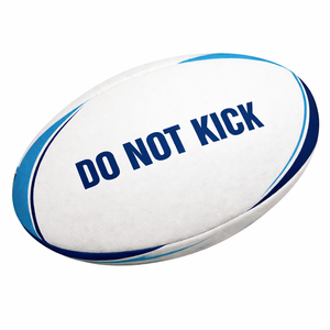 Ballon de rugby promotionnel en caoutchouc synthétique durable, entièrement personnalisable avec logo, idéal pour les événements d'entreprise et la promotion sportive - Product Image 2