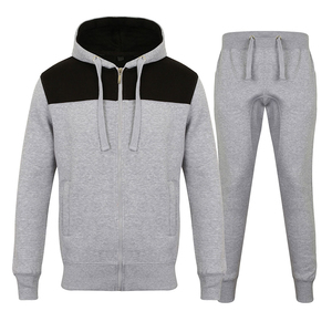 Ensemble de survêtement color block à capuche avec sweat-shirt zippé et pantalon de jogging coupe ample pour adultes - Product Image 5