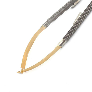 Porte-aiguille TC Forceps, taille personnalisée, droit, instrument microchirurgical en acier inoxydable, manuel, pour chirurgie générale, certifié CE - Product Image 4