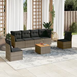 Conjunto de Sofás Modulares Grandes de Ratán PE Gris para Jardín, Colección Premium de Muebles para Exteriores - Product Image 1