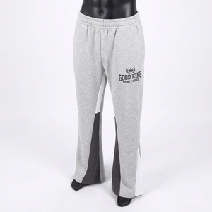 Custom Heavy Weight Stacked Flare Sweat Pants Cotton Fleece Straight <b>Elastic</b> <b>Waist</b> Flared <b>Trouser</b> - Product Image 2