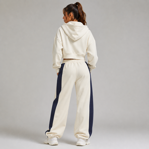 Pantalon de jogging décontracté en molleton pour femme, coupe ample et décontractée, tissu brossé doux, idéal pour l'entraînement, les voyages et la maison - Product Image 2