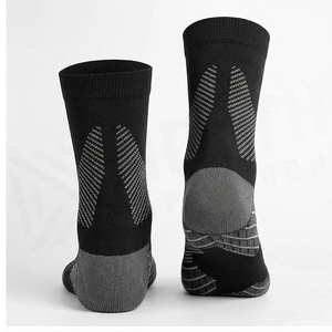 Chaussettes de randonnée respirantes noires à motif géométrique North Approach pour adultes – Collection été - Product Image 2