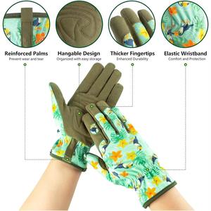 Gants de jardinage en cuir durables pour femmes et hommes, compatibles avec les écrans tactiles, antidérapants, imperméables, respirants, résistants à la chaleur, avec cordon de serrage - Product Image 6