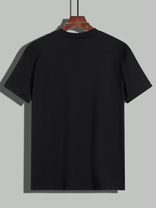 T-shirt vierge blanc en mélange de polyester, col rond, manches courtes, coupe classique, toucher doux, décontracté, pour la vente en gros - Product Image 2