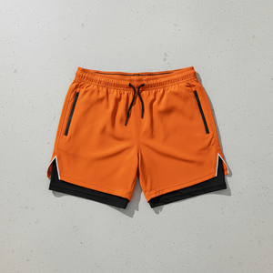 Shorts utilitaires pour hommes avec poche zippée, bas de sport durables, shorts de sport personnalisés OEM - Product Image 5